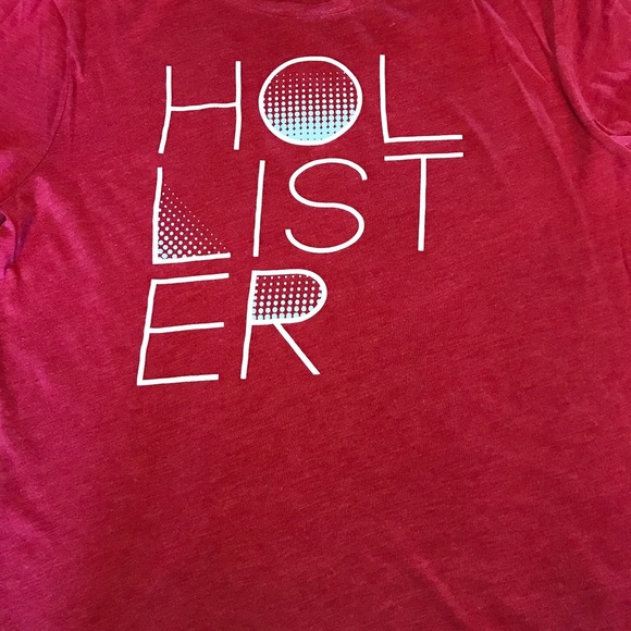 Red Hollister graphic t-shirt Sz. L - Picture 3 of 7
